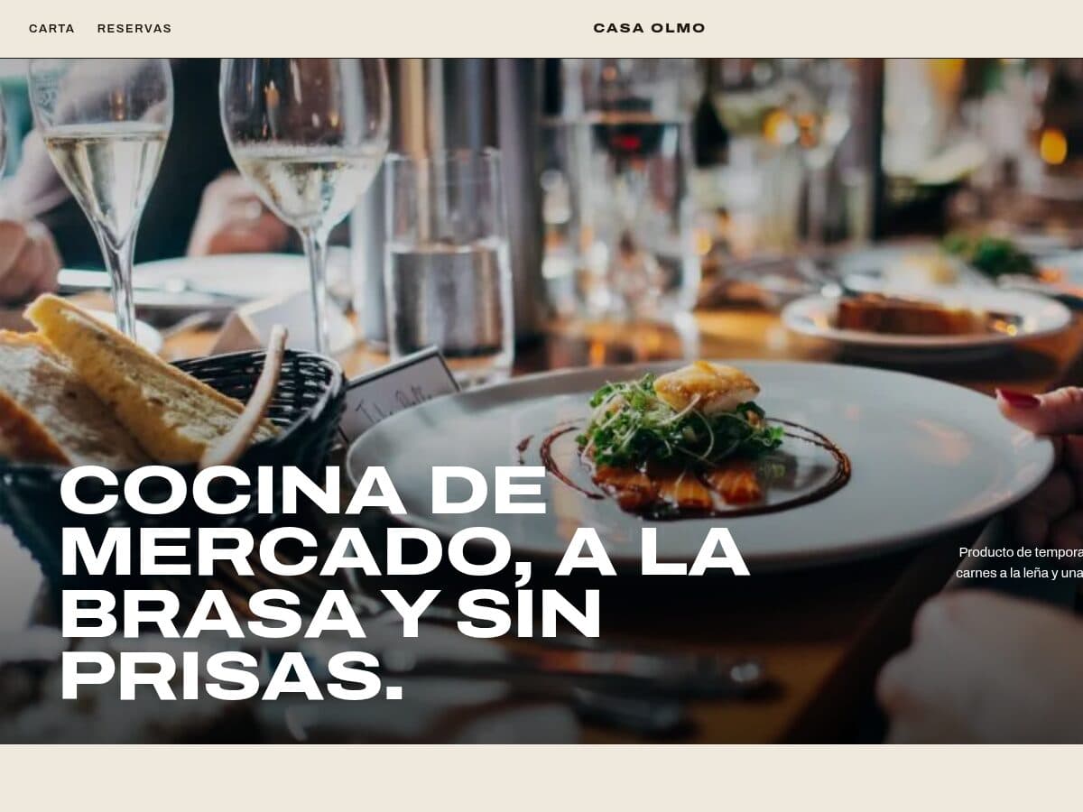 Webs a medida: demo Casa Olmo